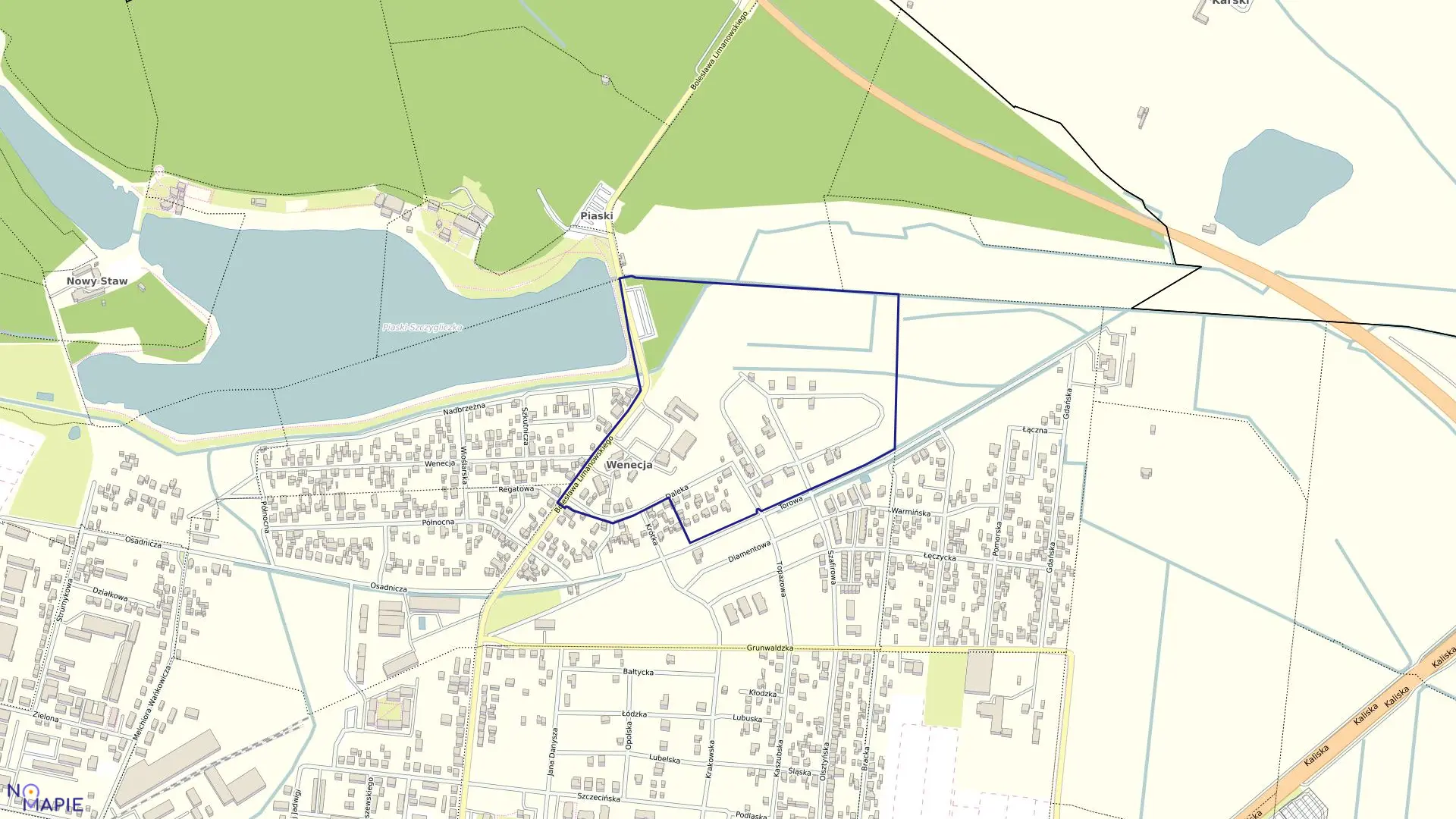 Mapa obrębu 10 w mieście Ostrów Wielkopolski