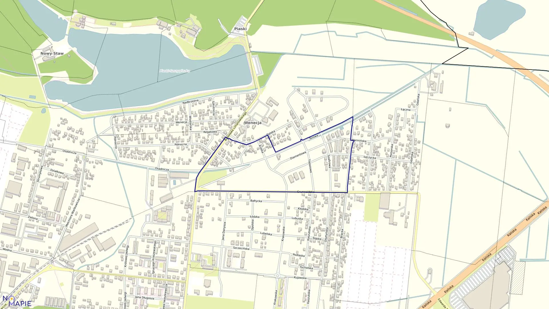 Mapa obrębu 11 w mieście Ostrów Wielkopolski