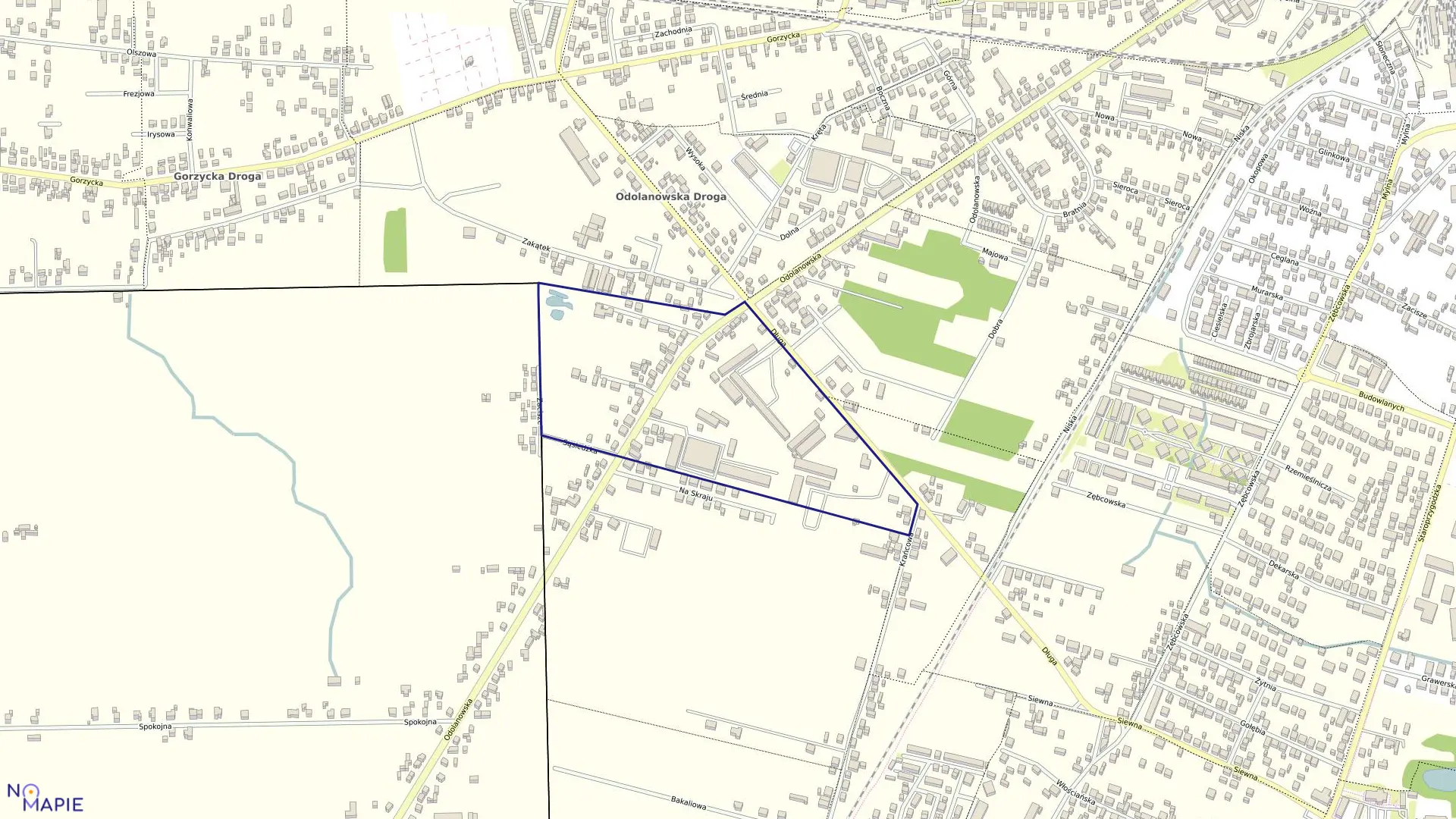 Mapa obrębu 110 w mieście Ostrów Wielkopolski