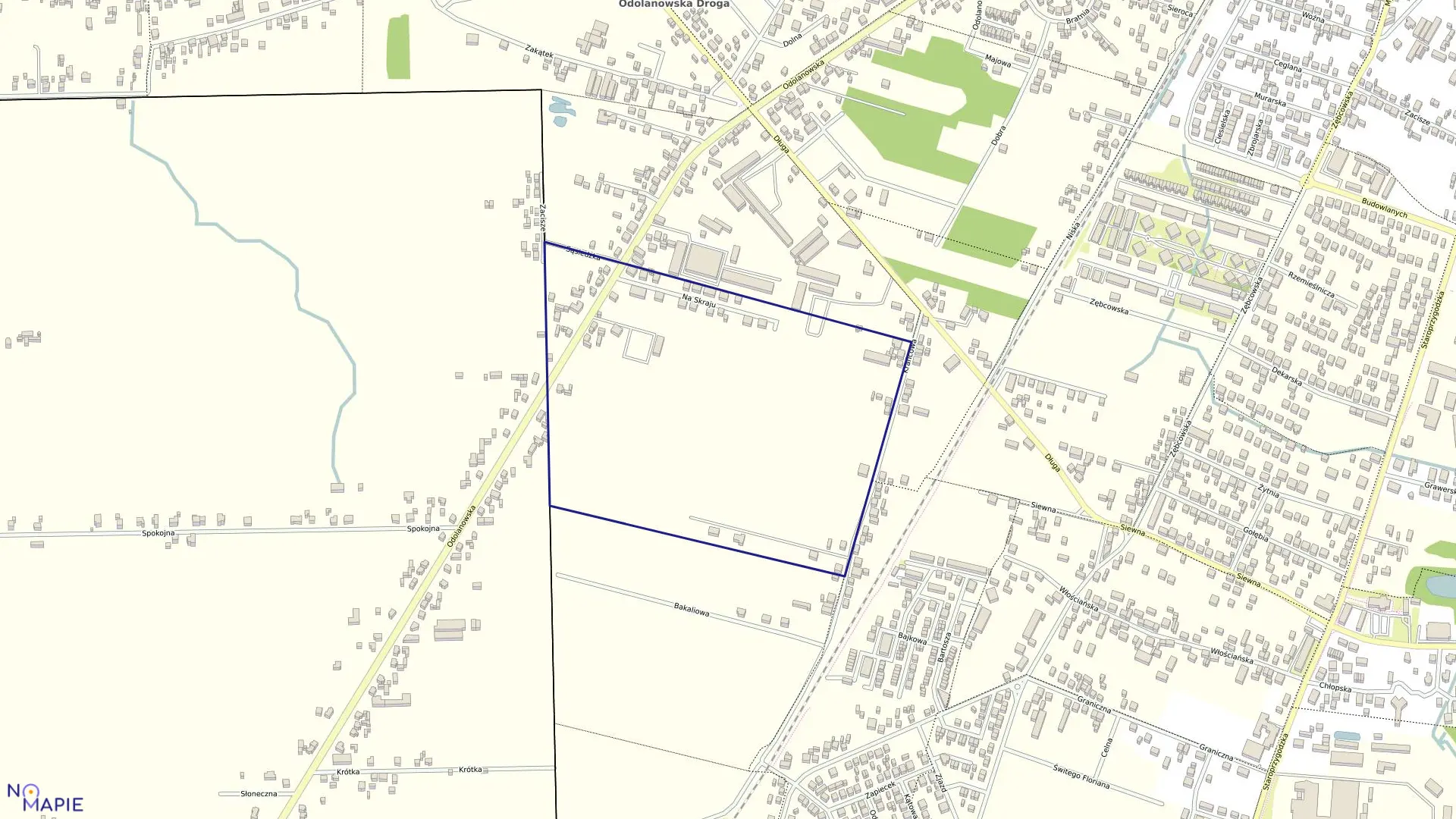 Mapa obrębu 111 w mieście Ostrów Wielkopolski