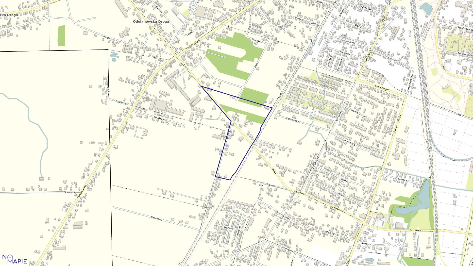 Mapa obrębu 112 w mieście Ostrów Wielkopolski