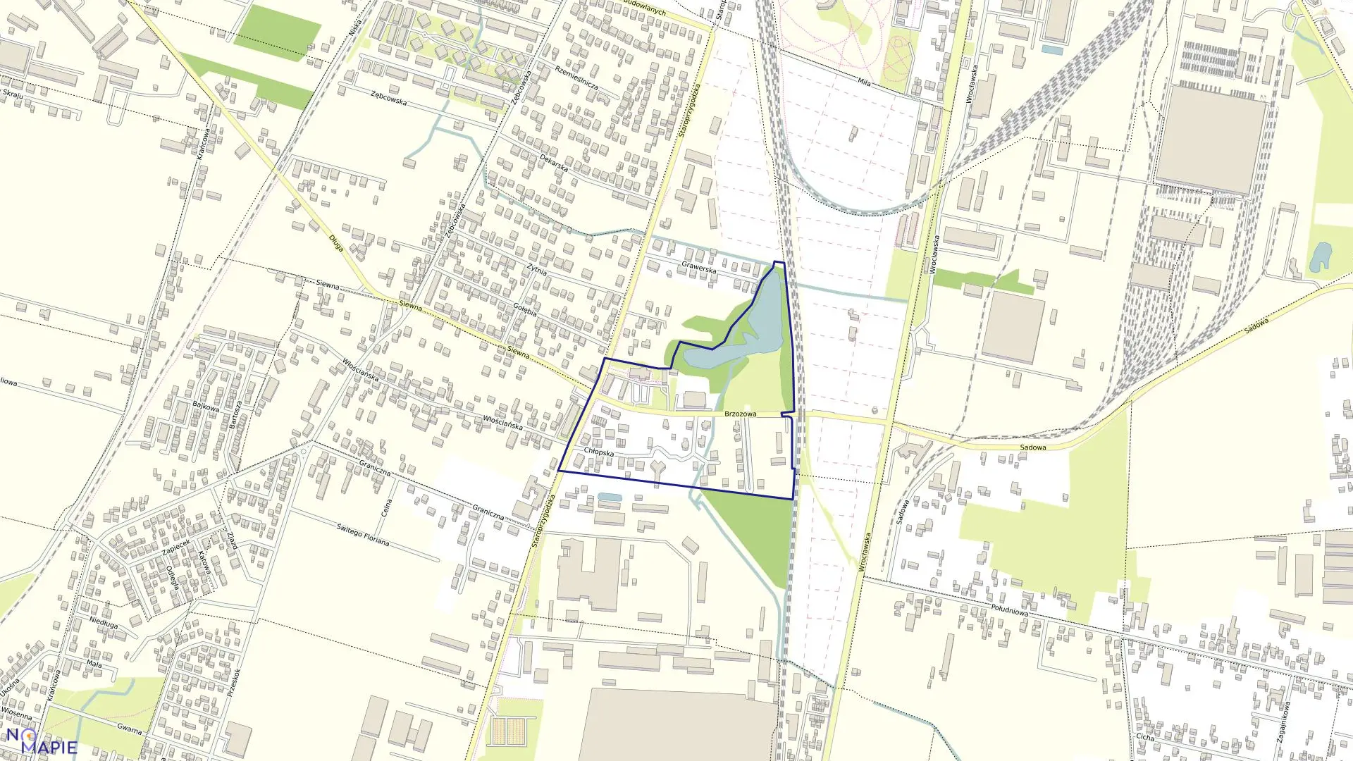 Mapa obrębu 118 w mieście Ostrów Wielkopolski