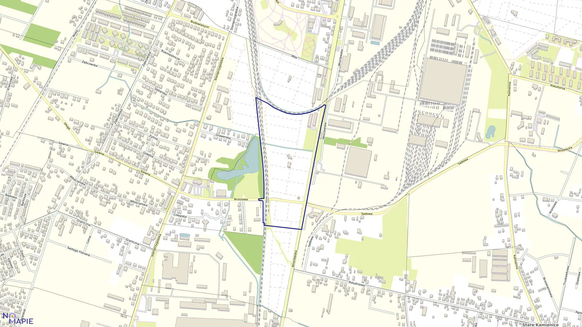 Mapa obrębu 119 w mieście Ostrów Wielkopolski