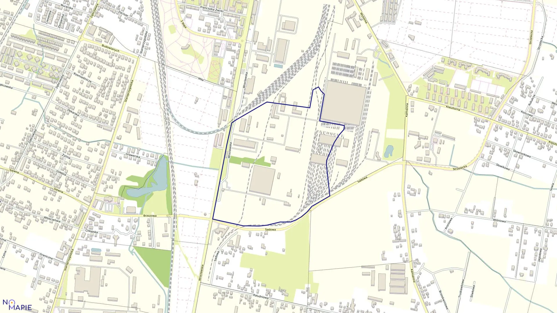 Mapa obrębu 123 w mieście Ostrów Wielkopolski