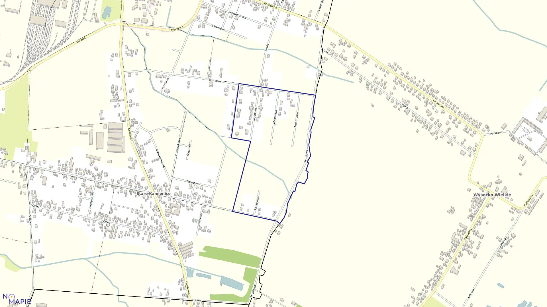 Mapa obrębu 126 w mieście Ostrów Wielkopolski