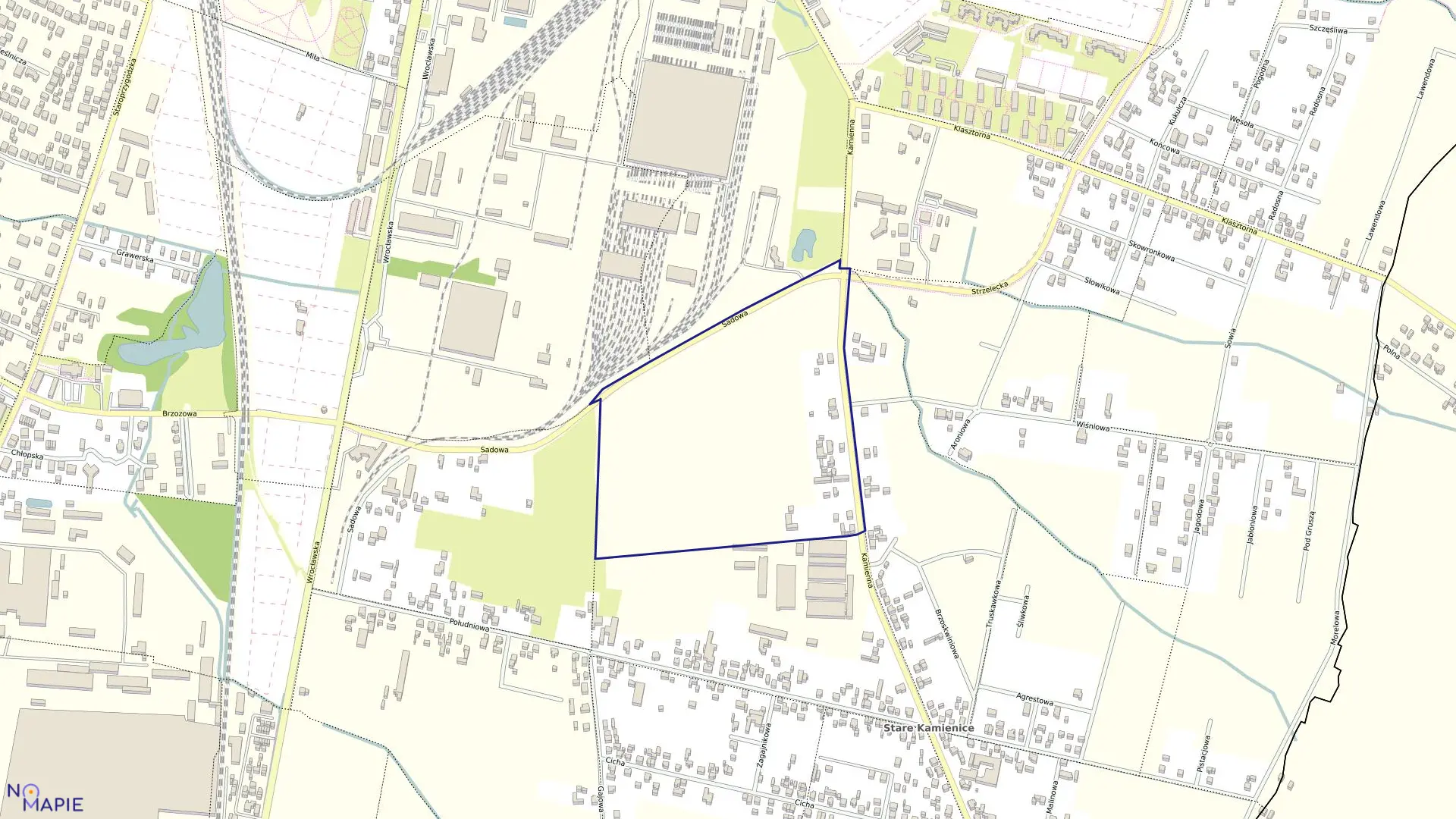 Mapa obrębu 130 w mieście Ostrów Wielkopolski