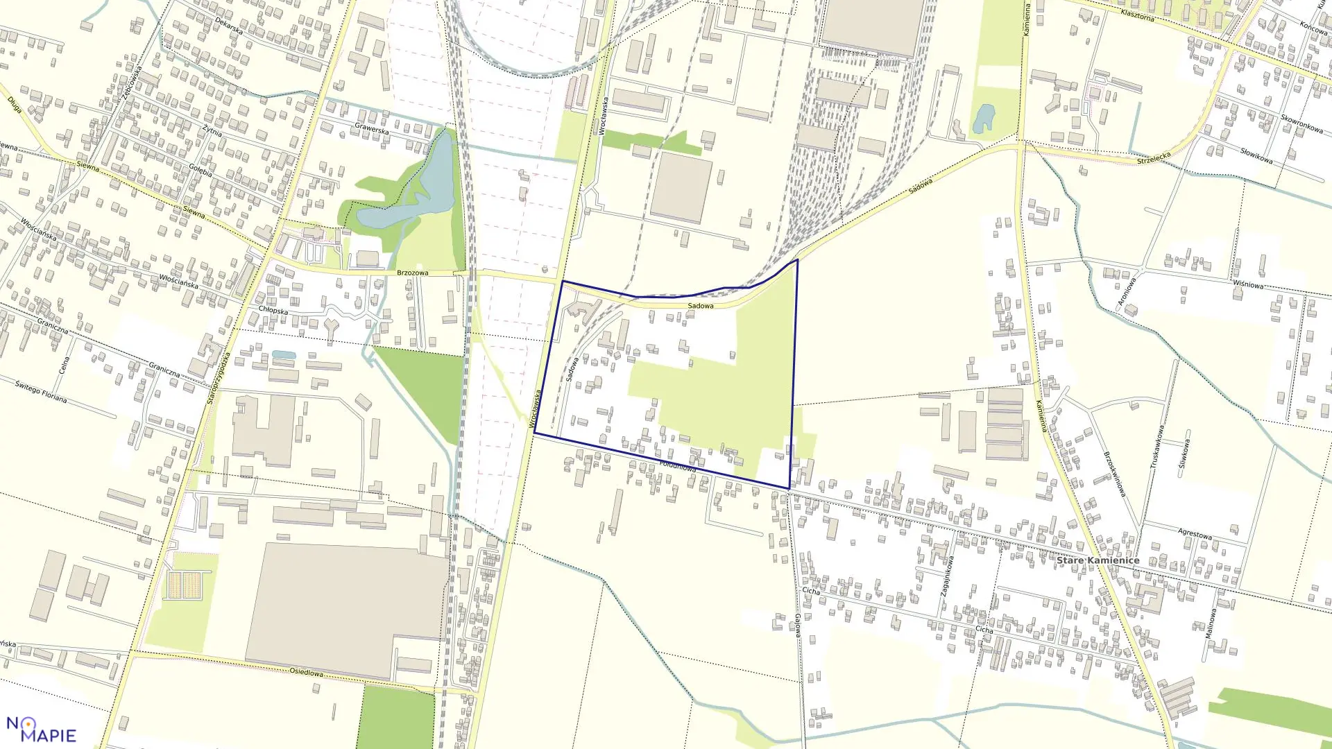 Mapa obrębu 132 w mieście Ostrów Wielkopolski