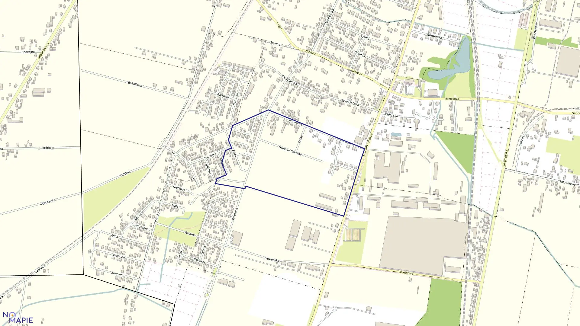 Mapa obrębu 137 w mieście Ostrów Wielkopolski