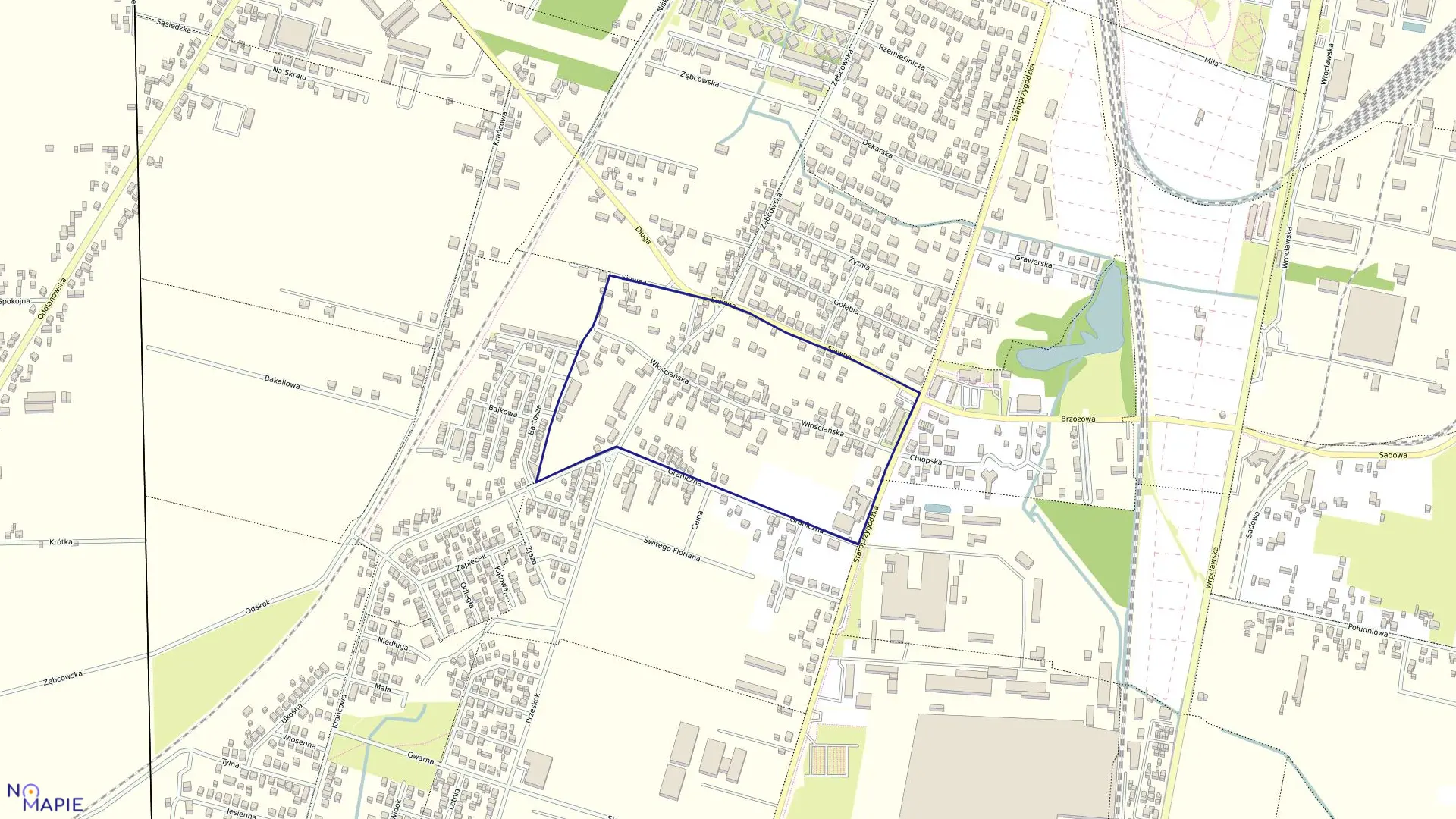 Mapa obrębu 138 w mieście Ostrów Wielkopolski