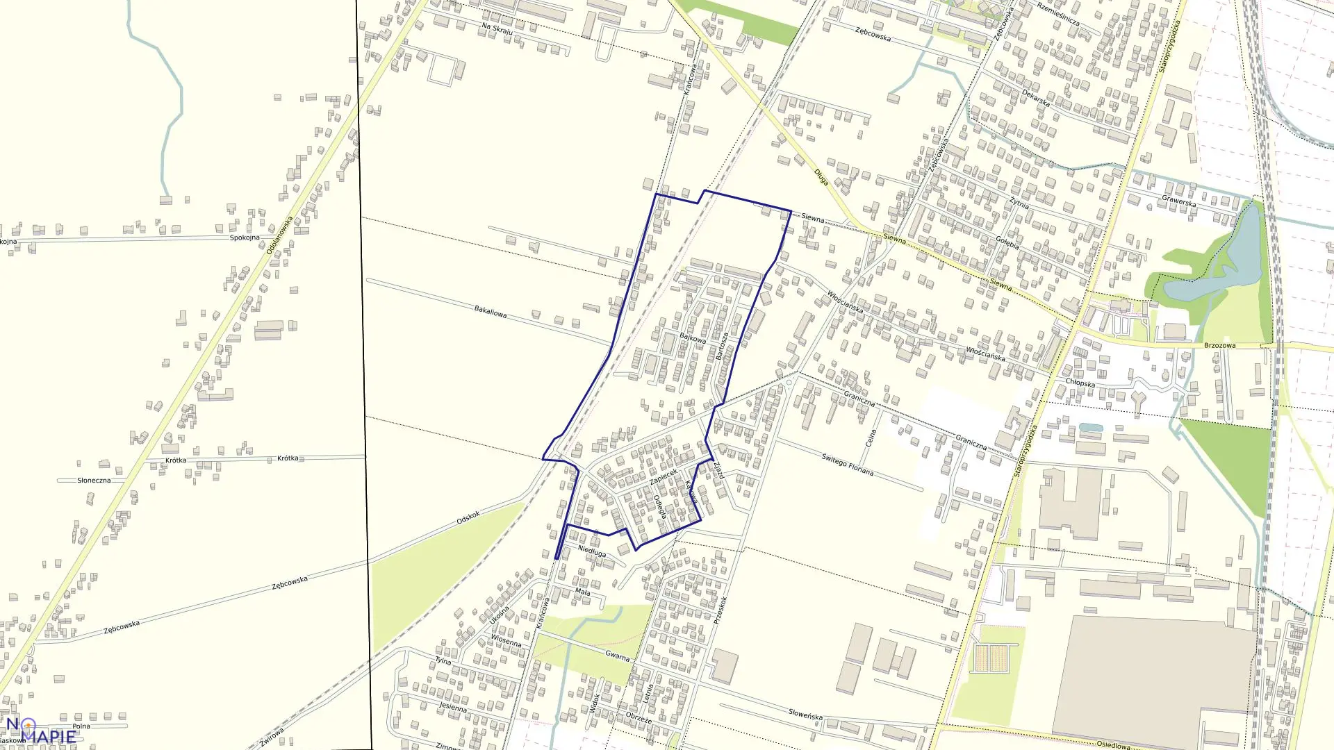 Mapa obrębu 139 w mieście Ostrów Wielkopolski