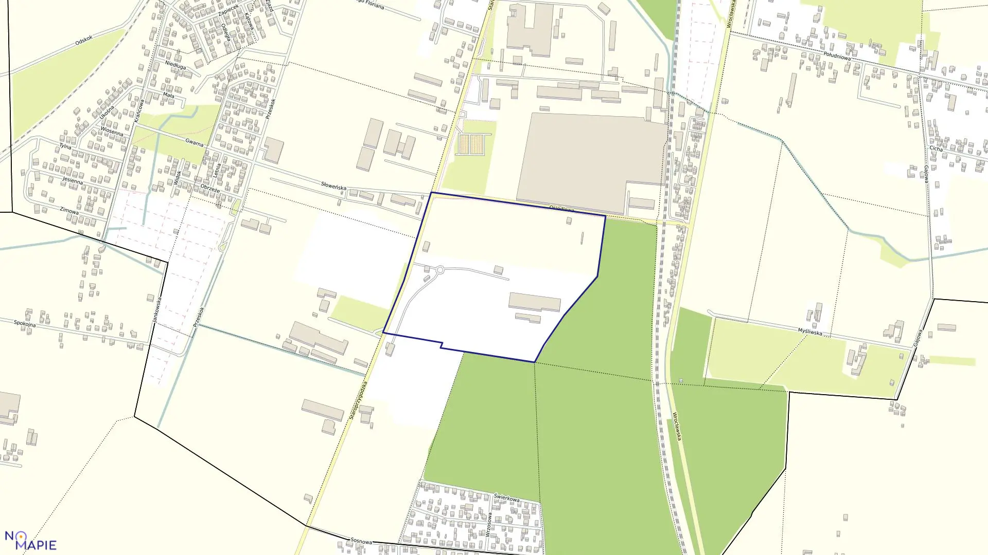 Mapa obrębu 146 w mieście Ostrów Wielkopolski