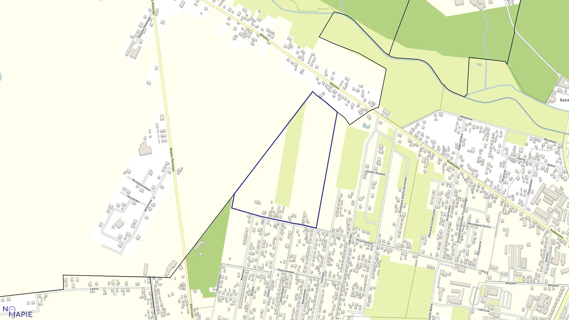 Mapa obrębu 175 w mieście Ostrów Wielkopolski