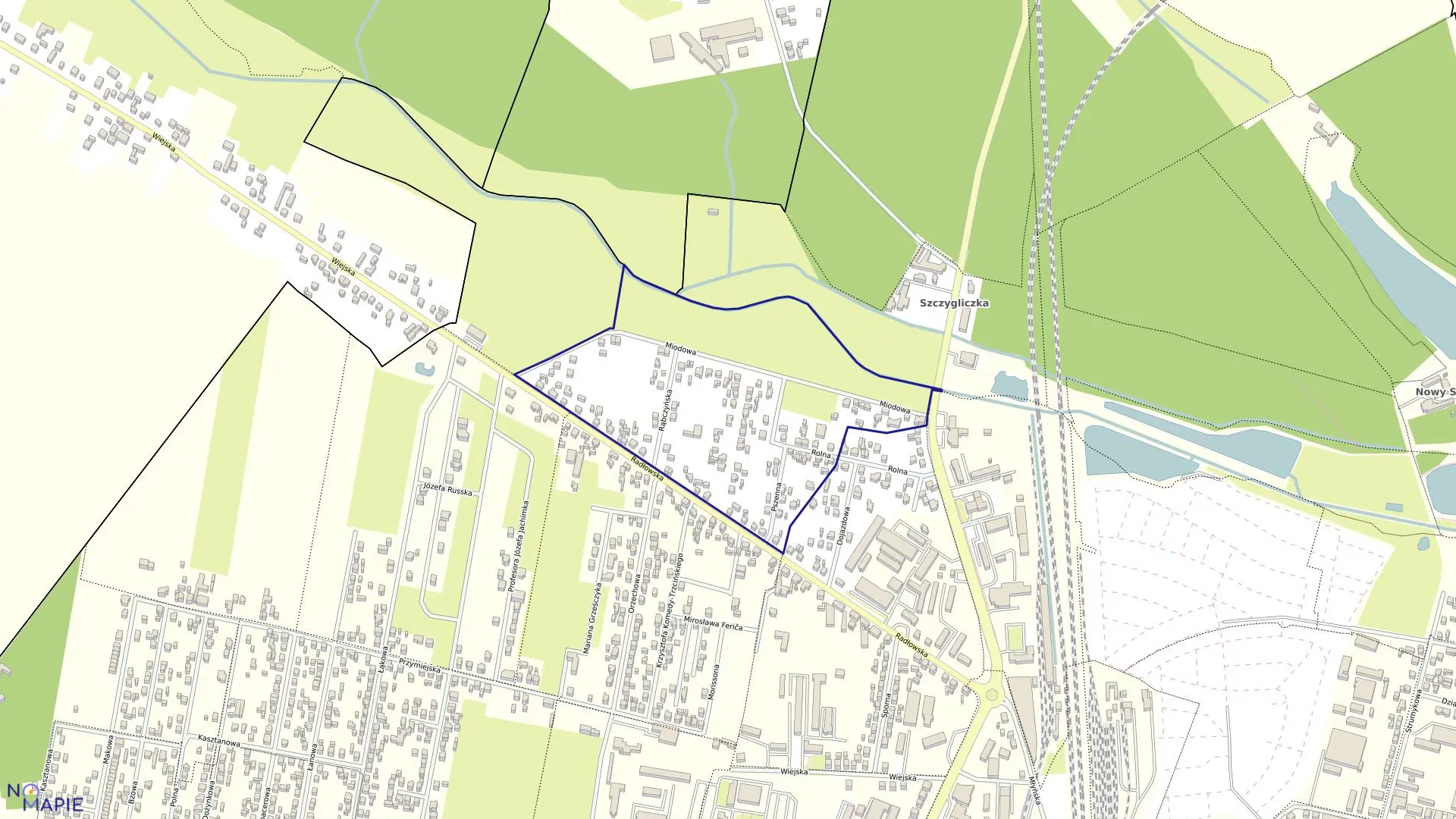 Mapa obrębu 178 w mieście Ostrów Wielkopolski