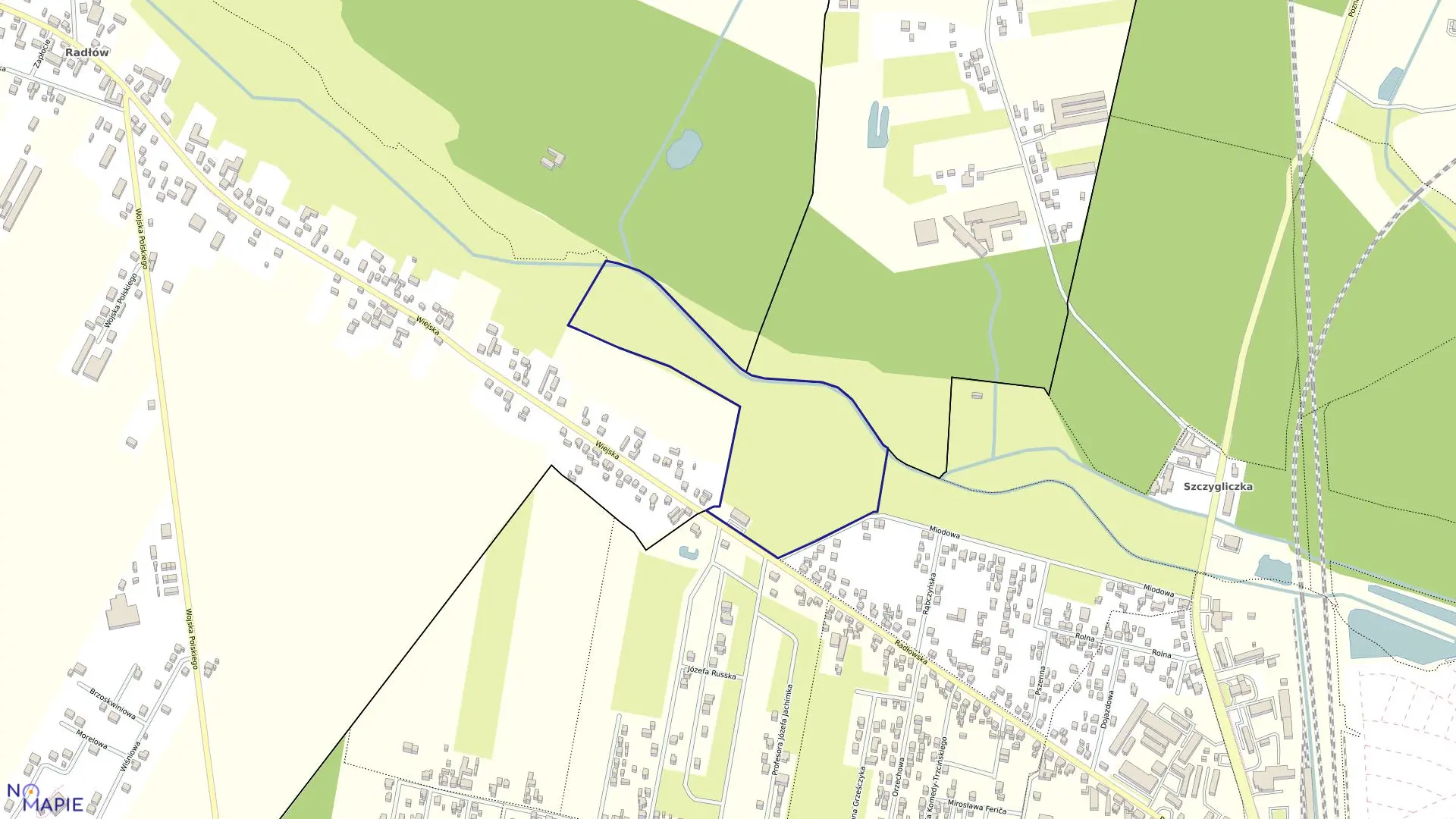 Mapa obrębu 179 w mieście Ostrów Wielkopolski