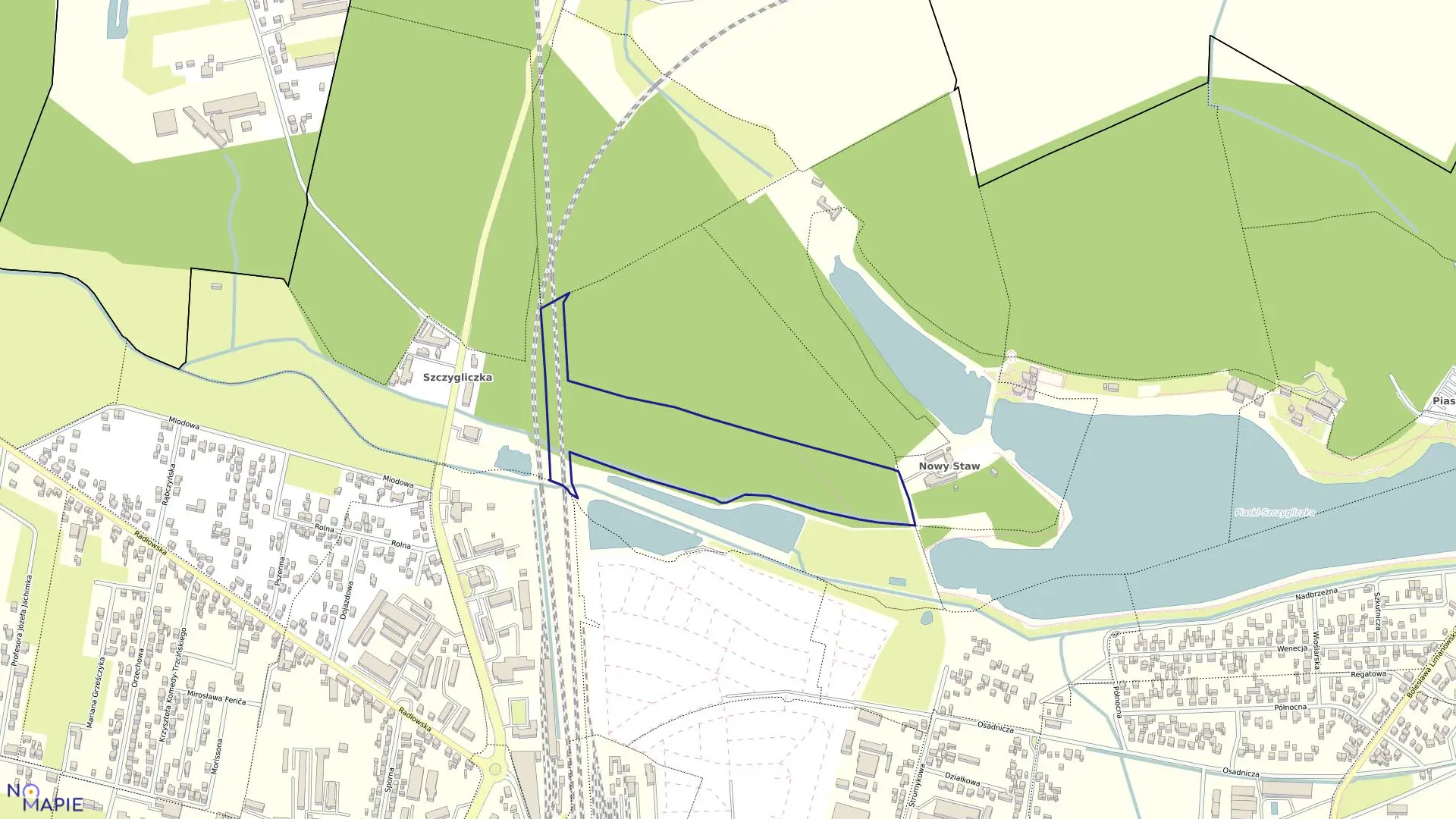 Mapa obrębu 188 w mieście Ostrów Wielkopolski