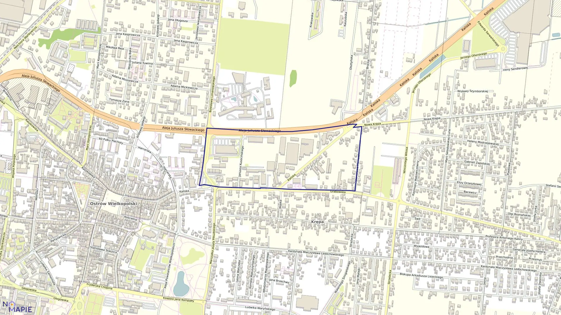 Mapa obrębu 31 w mieście Ostrów Wielkopolski