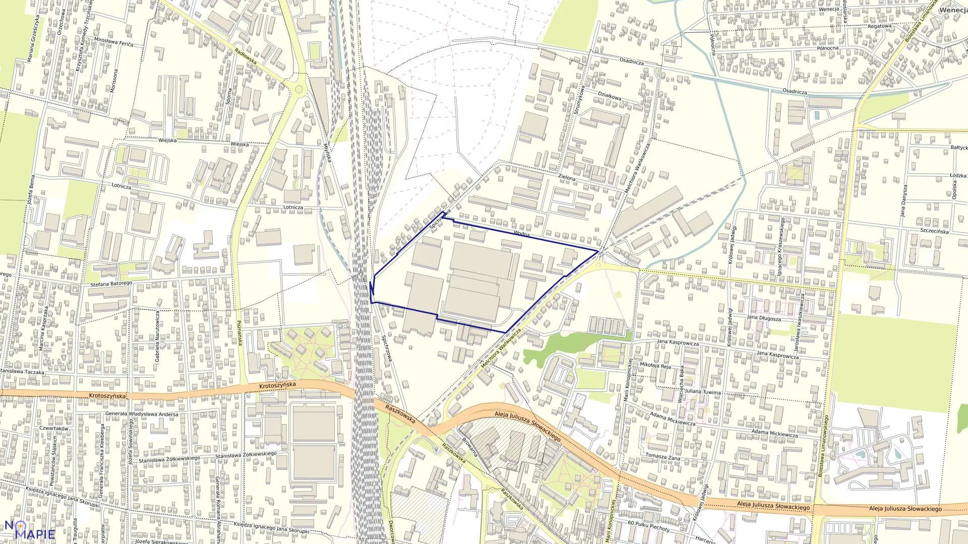 Mapa obrębu 41 w mieście Ostrów Wielkopolski