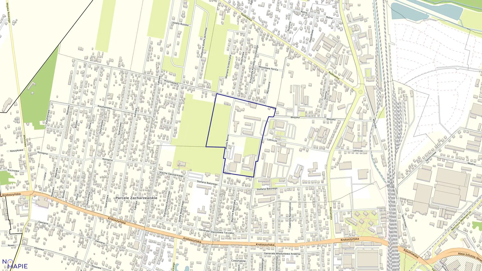 Mapa obrębu 48 w mieście Ostrów Wielkopolski