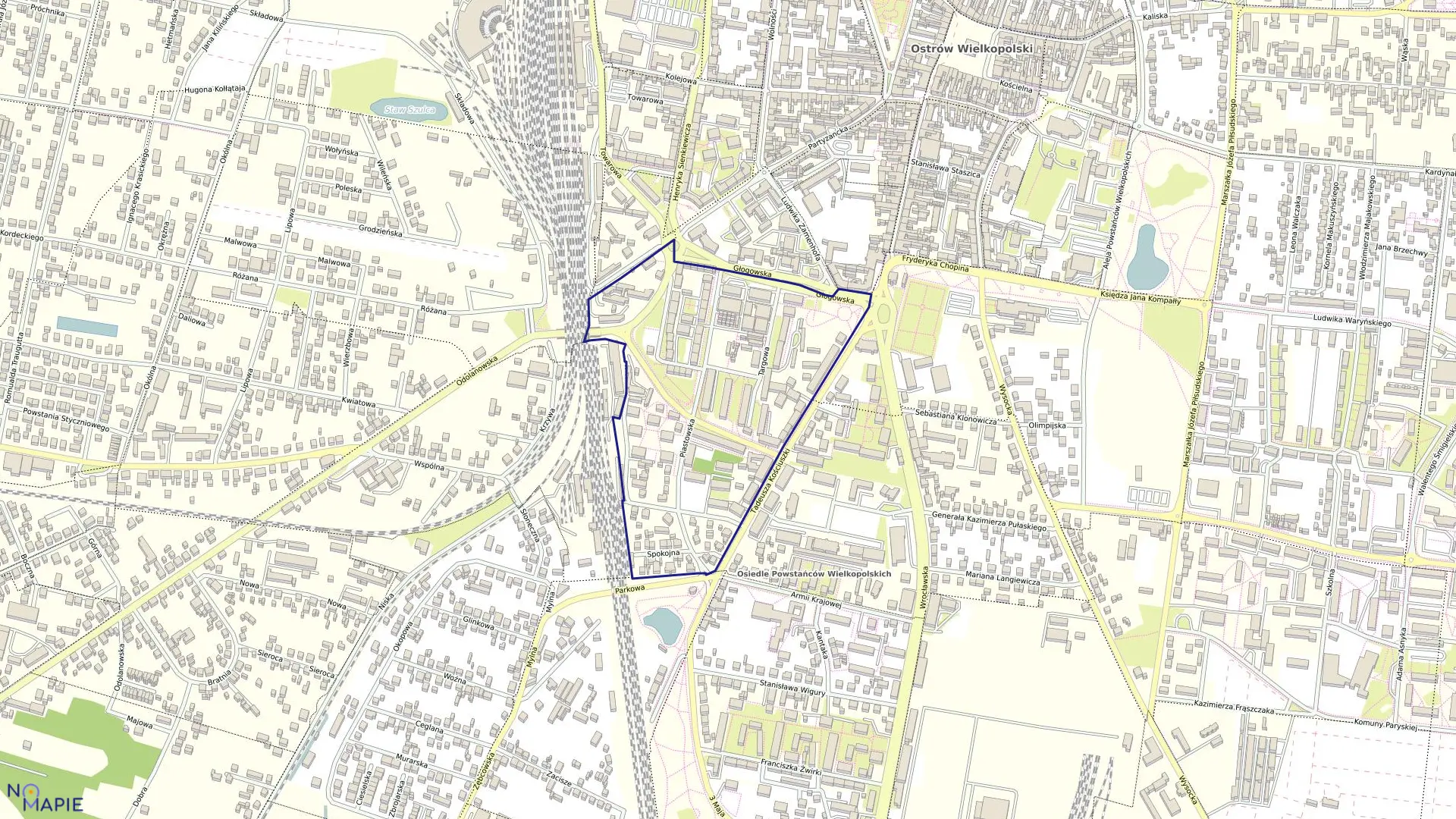 Mapa obrębu 99 w mieście Ostrów Wielkopolski