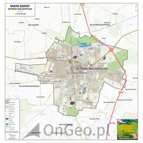 Mapa Ostrowa Wielkopolskiego